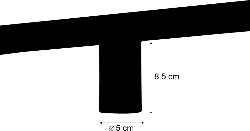Dulap E27 cu suspensie pe șină pentru șină monofazată neagră - Jeana