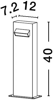 Stalp LED mic pentru iluminat exterior IP65 BRIGITTA