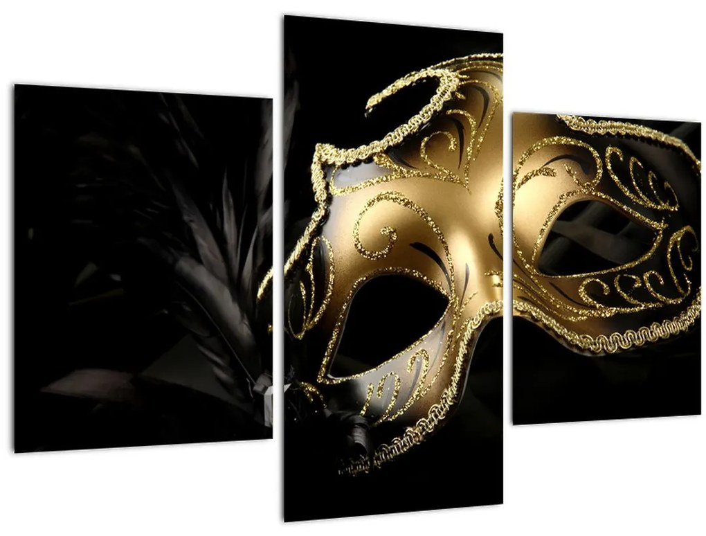 Tablou masca aurie (90x60 cm)