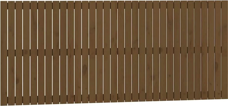 vidaXL Tăblie de pat pentru perete, maro miere, 204x3x90 cm