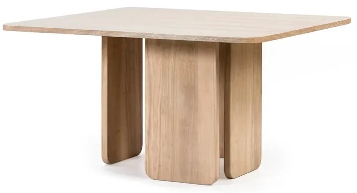 Masă dining cu aspect de lemn de frasin Teulat Arq, 137 x 137 cm