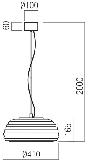 Redo 01-4543 - Lustră LED dimmabilă suspendată pe cablu ONDULA LED/16W/230V negru/fumuriu