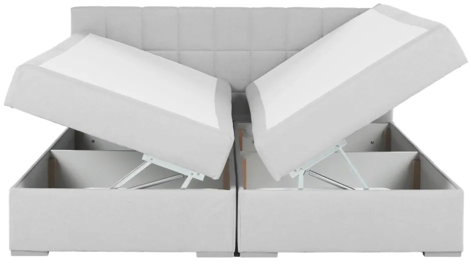 Pat matrimonial Boxspring 180 cm Ferrati (gri maro). 1016099