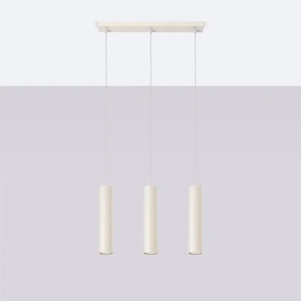 Lustră pe cablu Sollux SL.1481 LAGOS 3xGU10/10W/230V crem