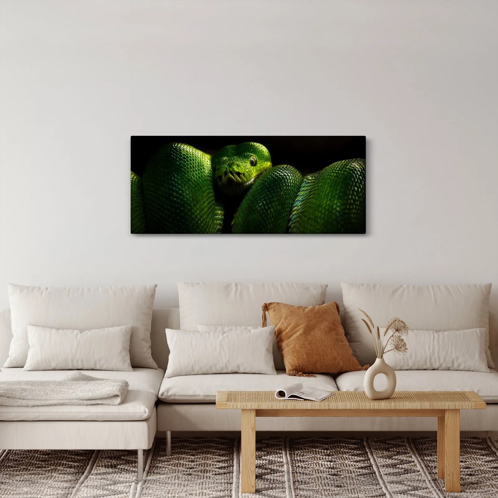 Tablou - Șarpele verde (120x50 cm)