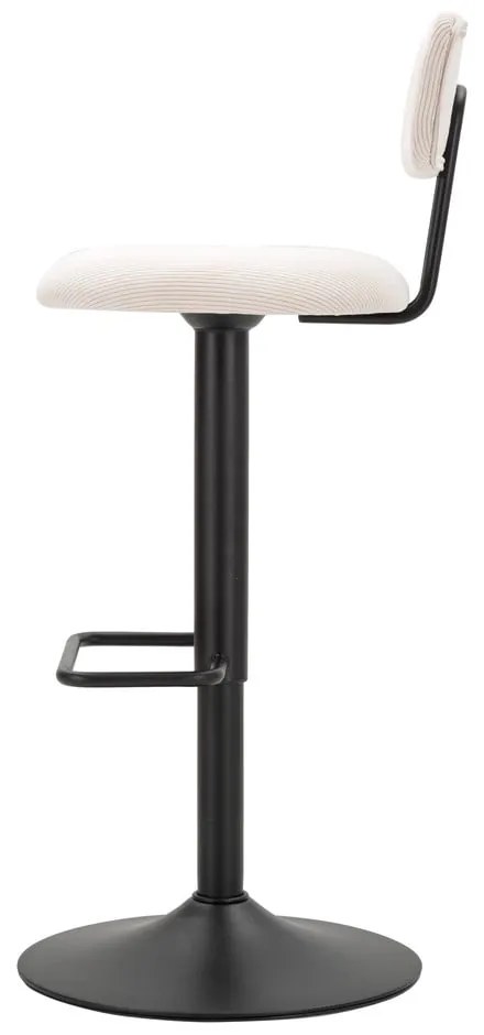 Scaun de bar alb/negru cu înălțime ajustabilă (înălțime șezut 61 cm) Tina – Mauro Ferretti
