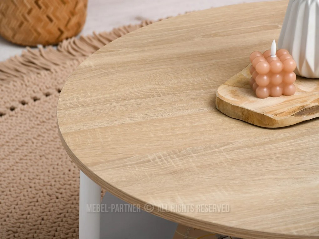 Măsuță de cafea Randolf Xl (sonoma + alb). 1111706