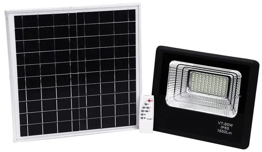 Reflector solar LED reglabil 20W 6,4V 4000K IP65 cu telecomandă