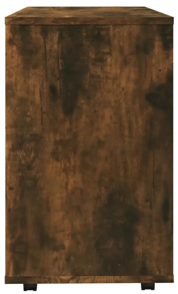 Masuta laterala, stejar fumuriu, 70x35x55 cm, lemn prelucrat 1, Stejar afumat