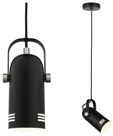 Paulmann LAVEA 79766 - Lustră suspendată pe cablu LED RGBW 1xE27/9W 230V, neagră