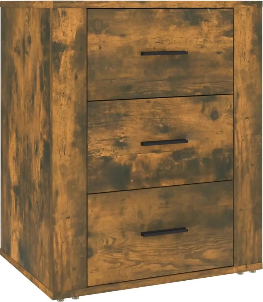 vidaXL Noptieră, stejar fumuriu, 50x36x60 cm, lemn compozit