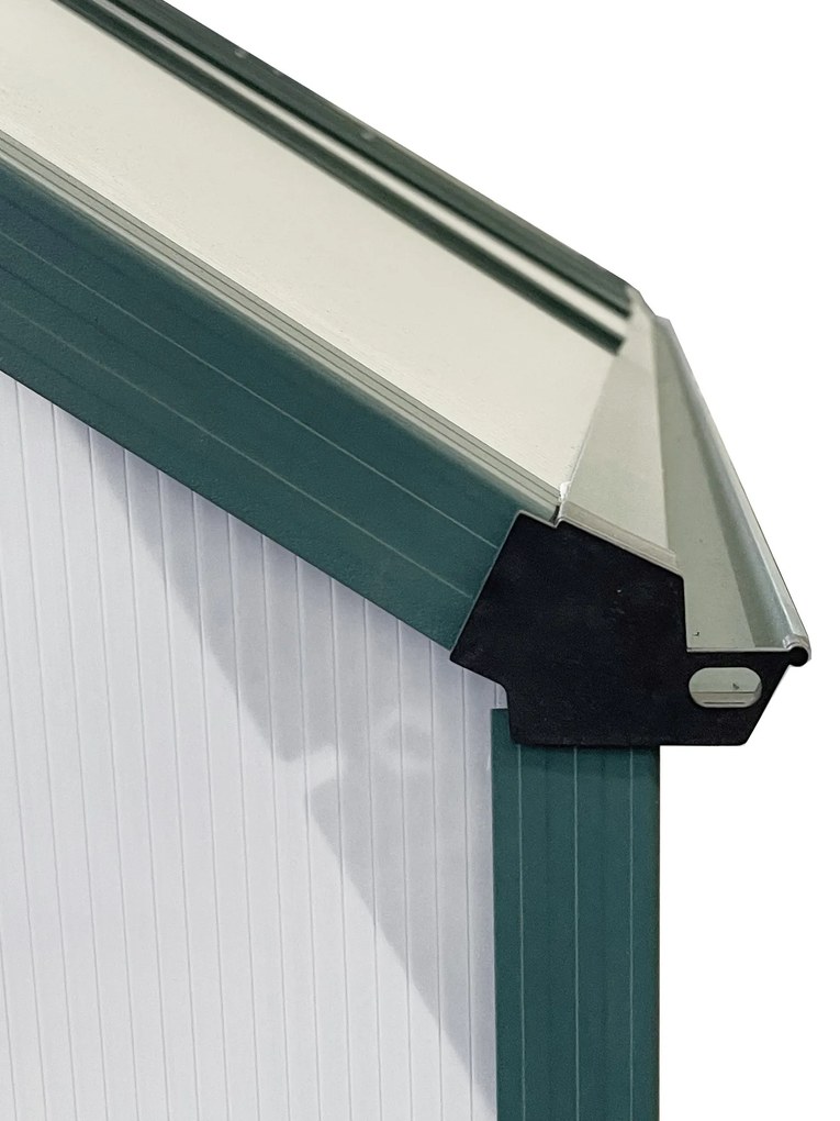 Outsunny Sera pentru plante din aluminiu kit sera de gradina walk-in din policarbonat cu ventilatie, Verde | Aosom RO