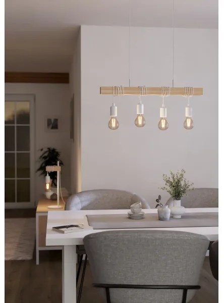 Eglo 43704 - Lustră pe cablu TOWNSHEND 4xE27/60W/230V