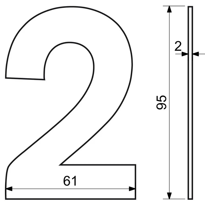 Numărul casei 2", RN.95L, negru"