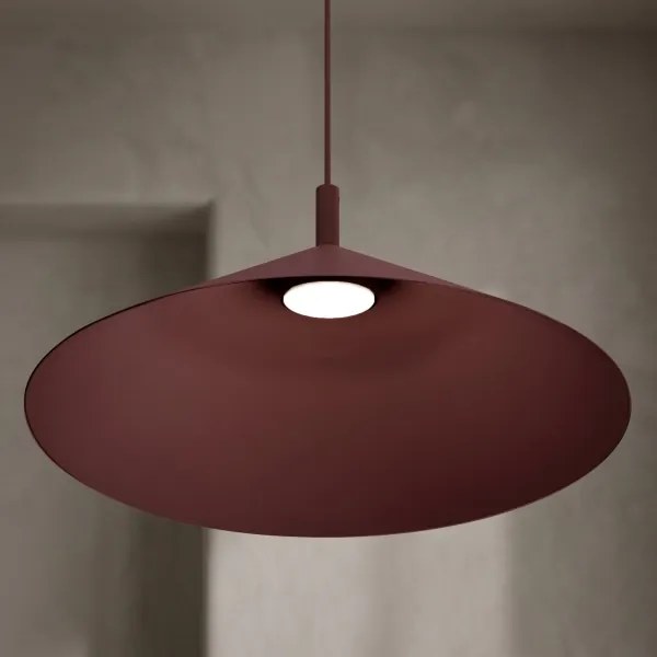 Lustră suspendată pe cablu ANEGA, 1xGX53/15W/230V, Ø 50 cm, burgund