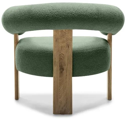 Fotoliu design verde închis KOKEI, stejar