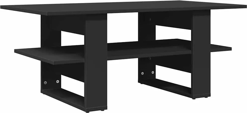 vidaXL Măsuță de cafea, negru, 102x55x42 cm, lemn prelucrat