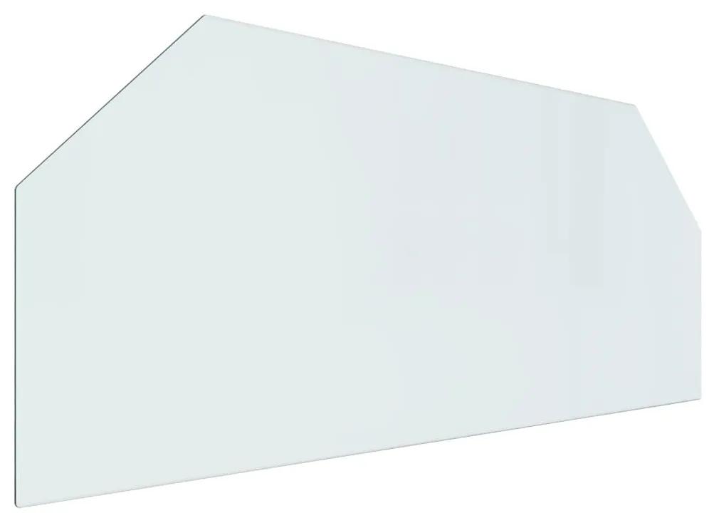 Placa de sticla pentru semineu, hexagonala, 120x50 cm 1, 120 x 50 cm
