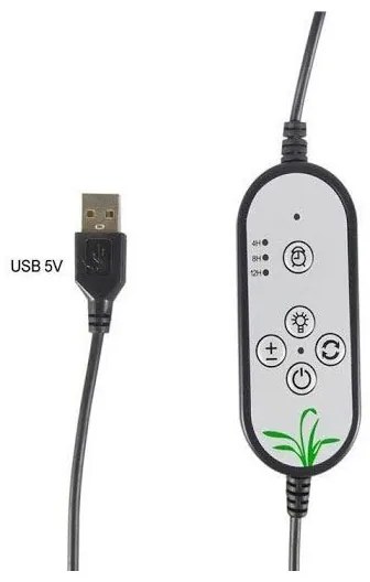 Lampă LED reglabilă cu clemă pentru plante LED/12W/5V