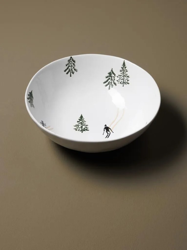 Set 3 farfurii adanci, din ceramica, Slalom