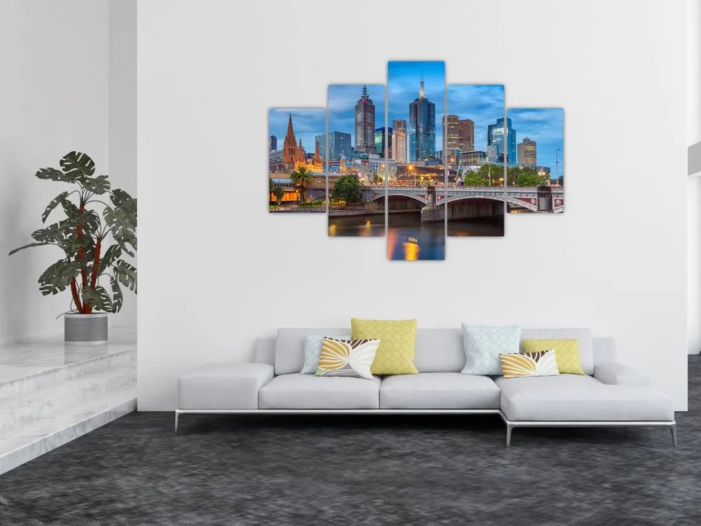 Tablou cu orașul Melbourne (150x105 cm)