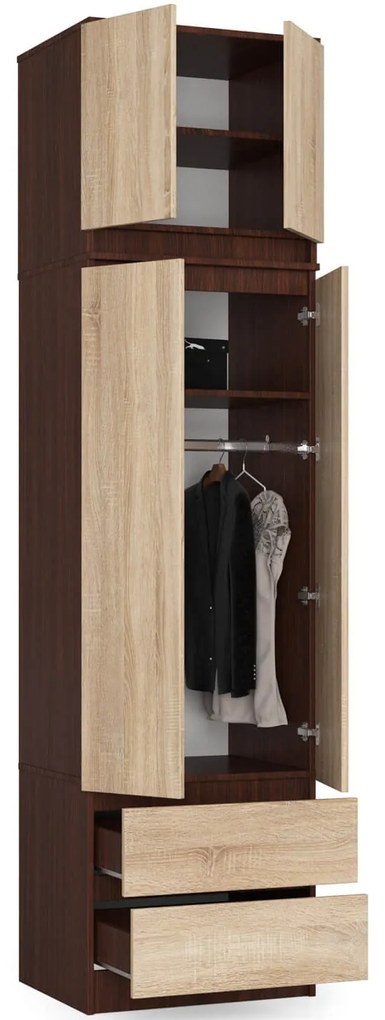 Dulap de haine Sahil (wenge + stejar sonoma). 1071022