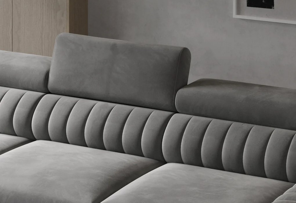 Supermobel Coltar GRAYSON, 278x92x205, velvet mat 38, stanga