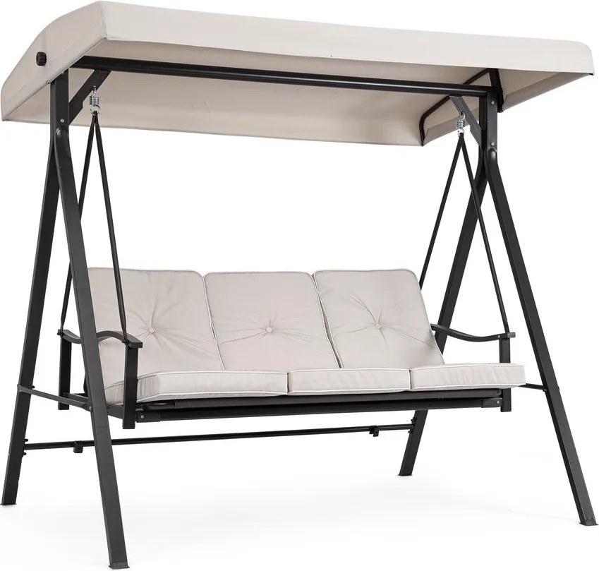 Balansoar de grădină gri antracit/bej din metal Taurus – Bizzotto