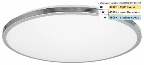 Plafonieră LED pentru baie Top Light SILVER LED/18W/230V IP44 d. 34 cm crom lucios