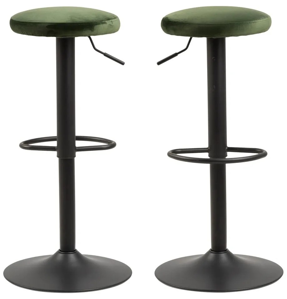 Scaun tip bar cu tapițerie verde Actona Finch