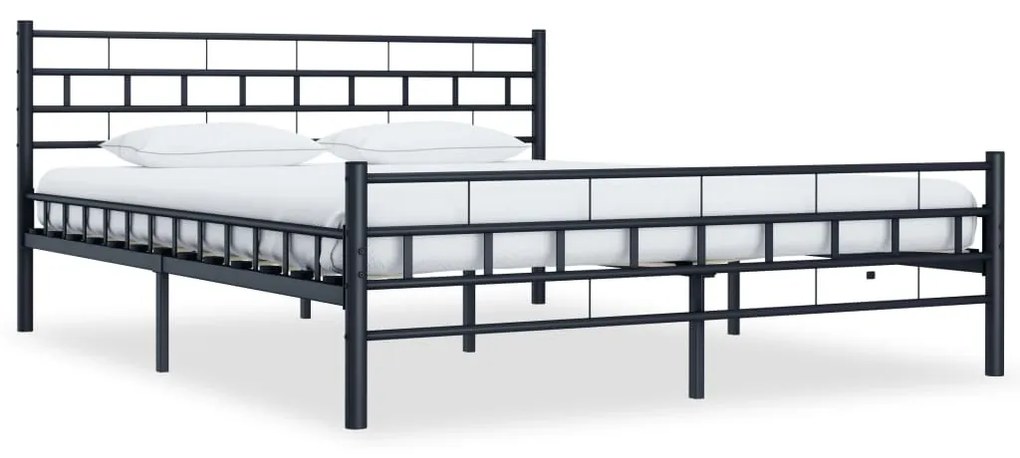 285279 vidaXL Cadru de pat, negru, 160 x 200 cm, oțel