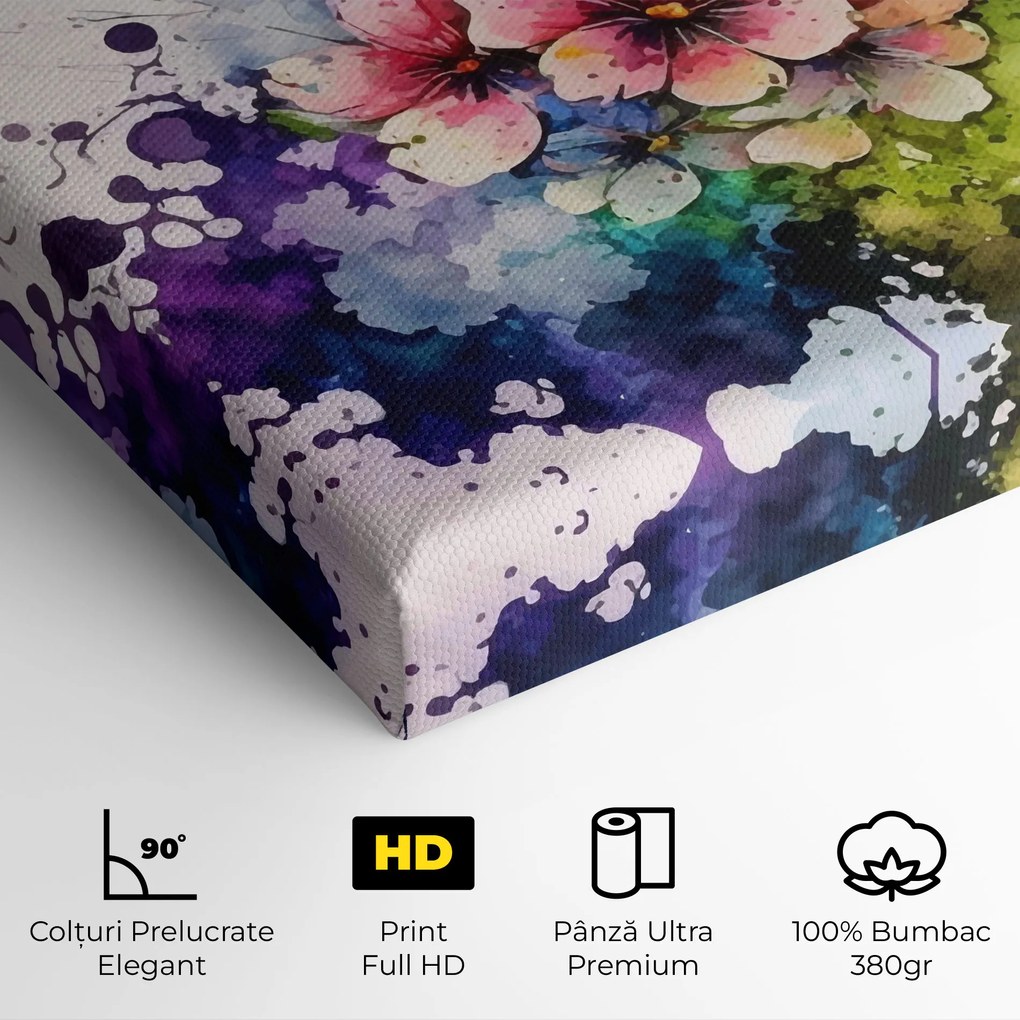 Tablou Canvas, 90x140cm, Dormitor si Living, Peisaje, Primavara, Color Mix Spring