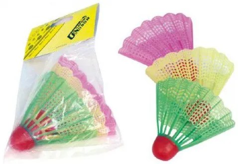 Mingi/coşuri de badminton plastic 3buc intr-o punga 11x17cm