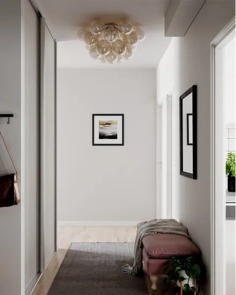 ByRydens 4202610-5503 - Plafonieră GROSS, 6 x G9, 8 W, 230 V, fumuriu/maro, Ø70 cm