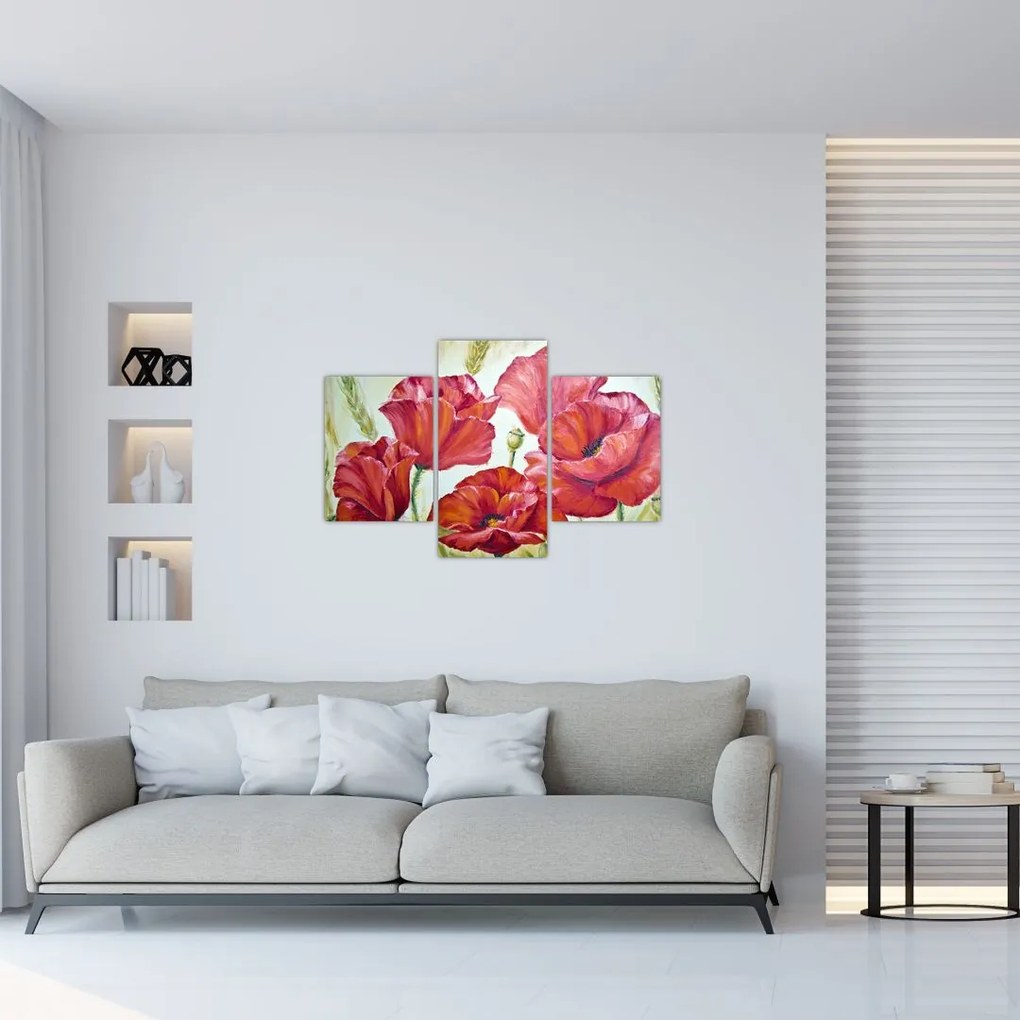 Tablou - Mac - flori (90x60 cm)