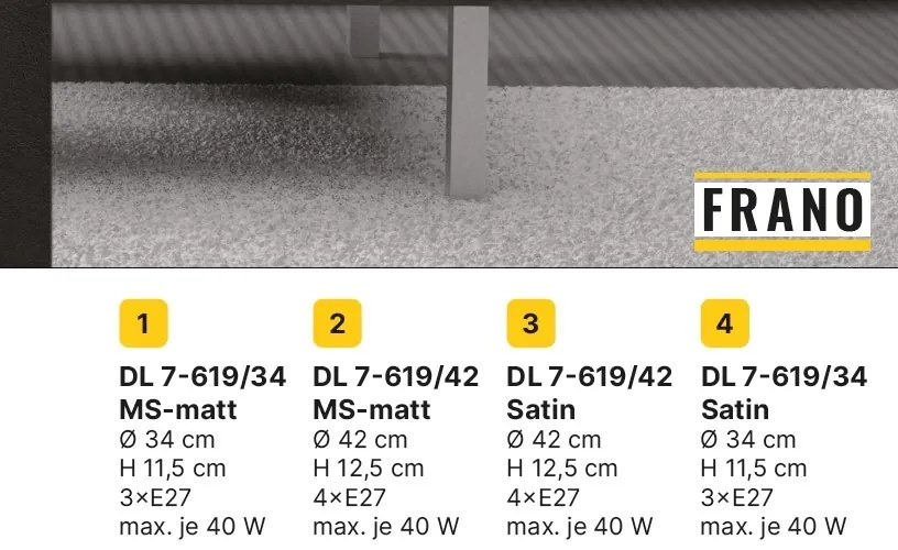 Plafoniera stil clasic Frano 42cm crom satin