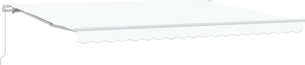 vidaXL Copertină Manual Alb 450 x 300 x 165 cm Poliester și metal