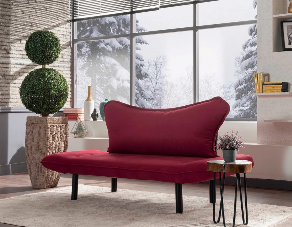 Canapea extensibilă două locuri Chatty (bordo). 1062613