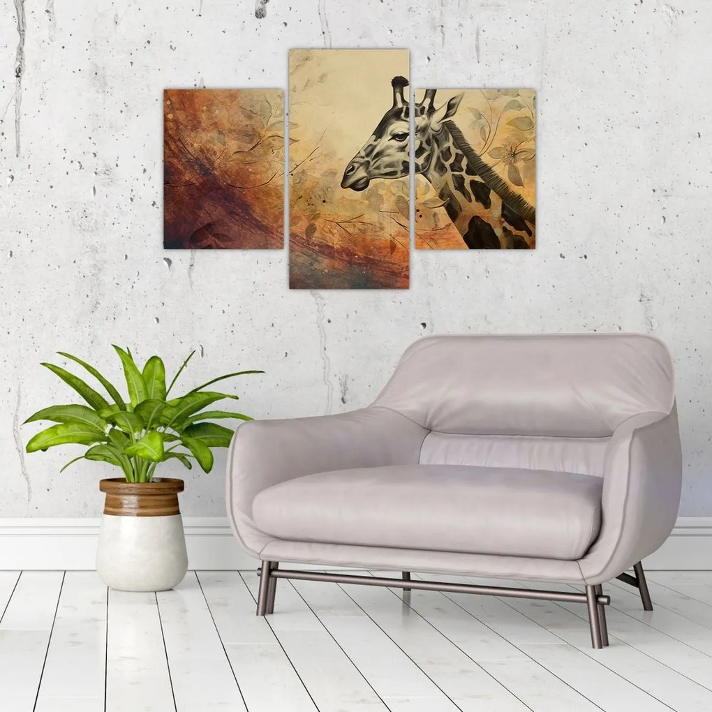 Tablou - Girafă, pictură (90x60 cm)
