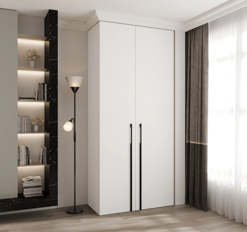 Dulap de haine 110 cm Carmela 40-3 (alb + Negru). 1126593
