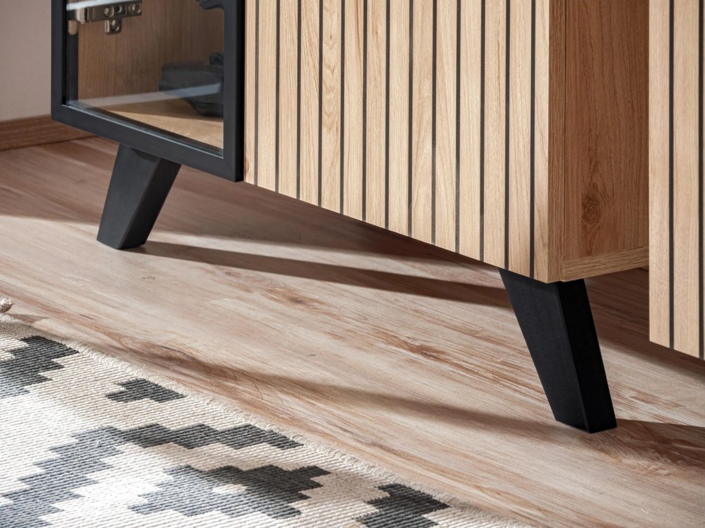 Mobilier living Lyran (hikora jackson + negru (cu iluminat LED). 1097694