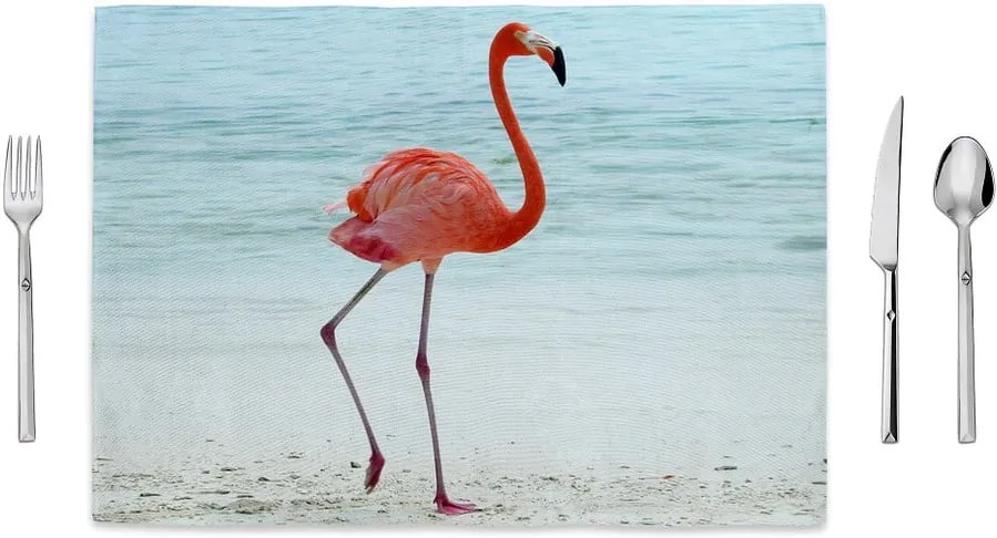 Suport farfurie Home de Bleu Beach Flamingo, 35 x 49 cm