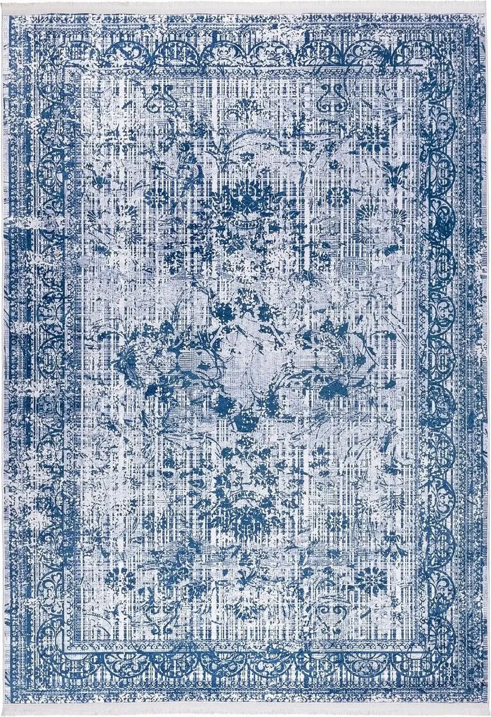 Covor 1321, 80x150 cm, forma dreptunghiulara, tesatura catifelata, alb