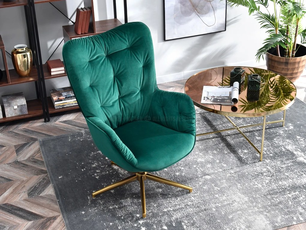 Fotoliu Meryl (verde + auriu). Promo -9%. 1110291