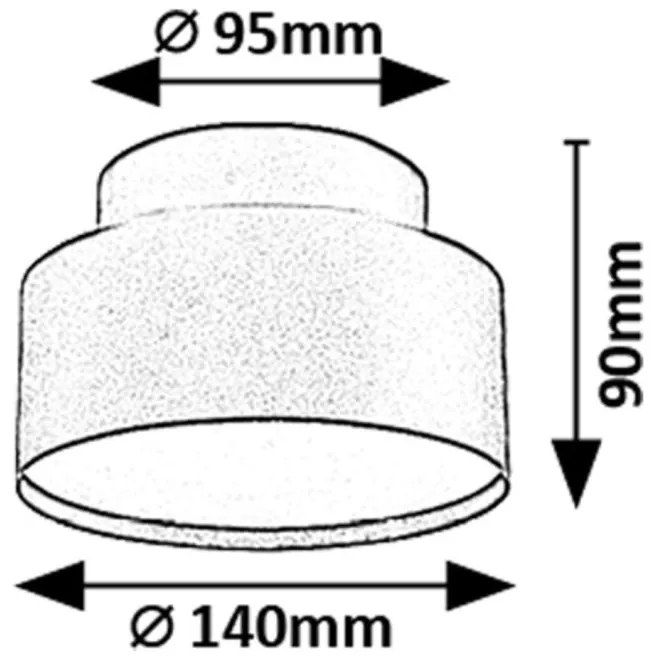 Mini Plafoniera LED cu lumina ambientala in sus Ovidia negru D-14cm