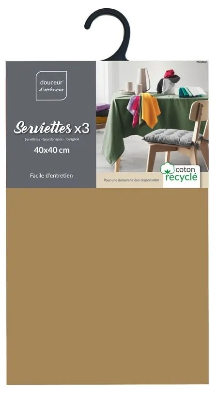 Șervețele 3 buc. 40x40 cm Mistral – douceur d'intérieur