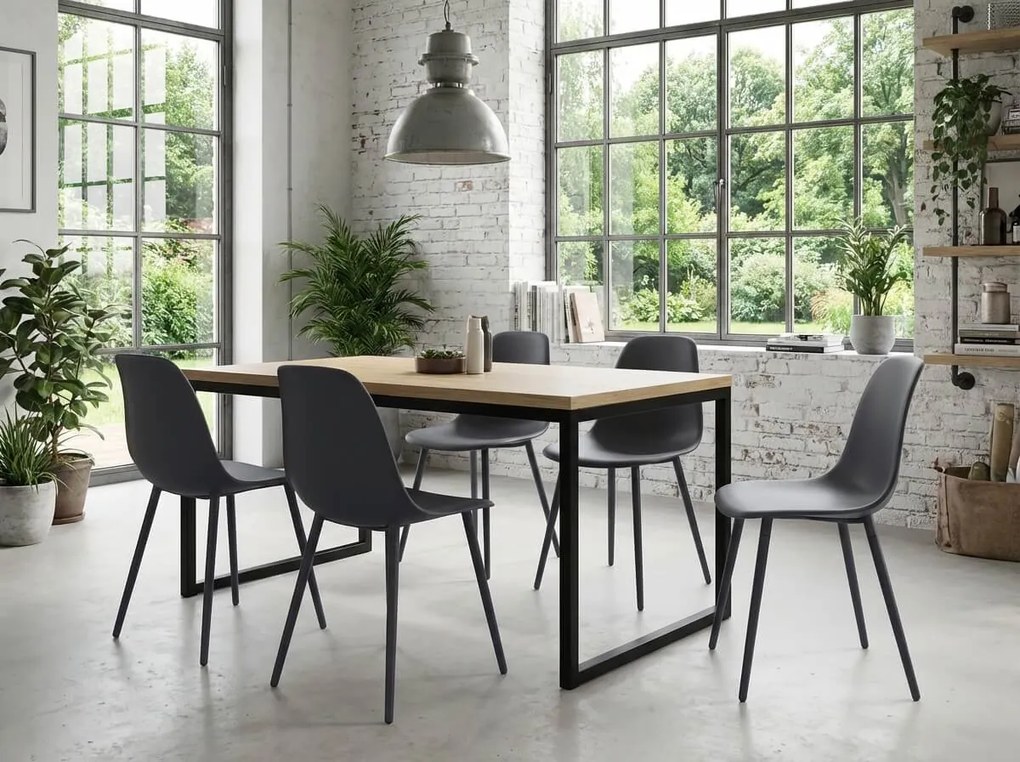 Scaun bucatarie OSAKA plastic, antracit