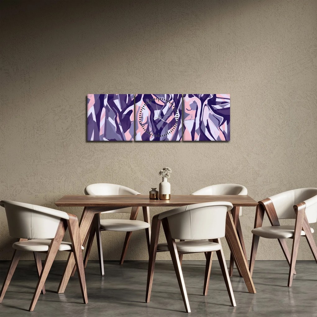 Tablou - Abstract, femei (cu ceas) (90x30 cm)