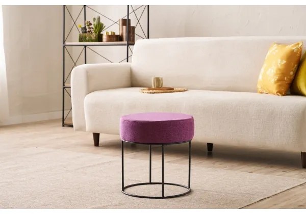 Taburet RELO, Ø 40 cm, roz