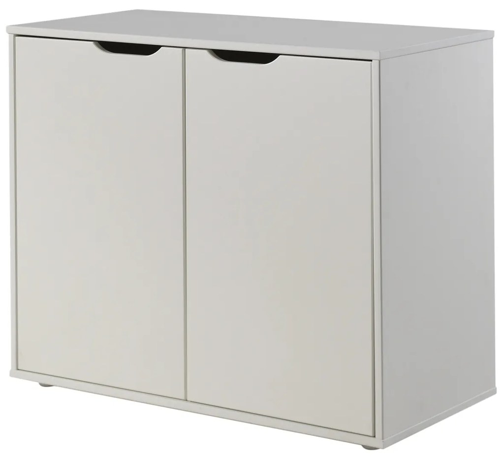 Dulap cu 2 uși din colecția Pino, din MDF lăcuit alb, cu raft interior – Vipack